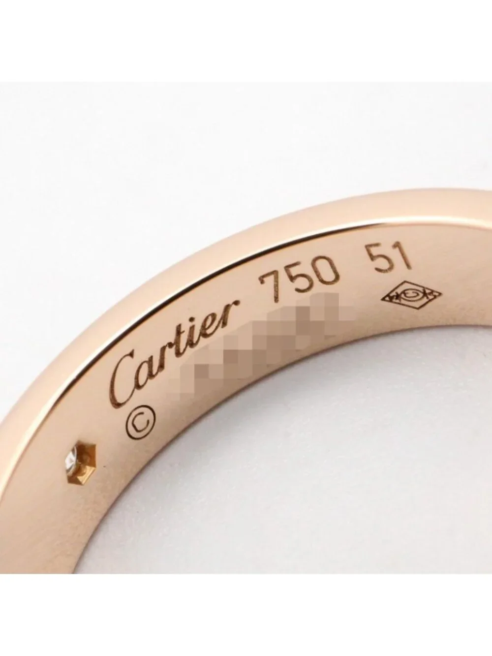 Cartier Ring Mini Love 18k Pink Gold Diamond